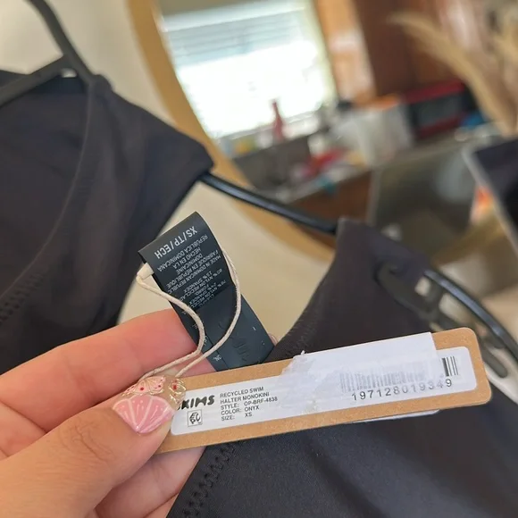 Skims Recycled Swim‎ Halter Monokini OP-BRF-4838 Black Size XS Women’s NWT - Picture 4 of 4